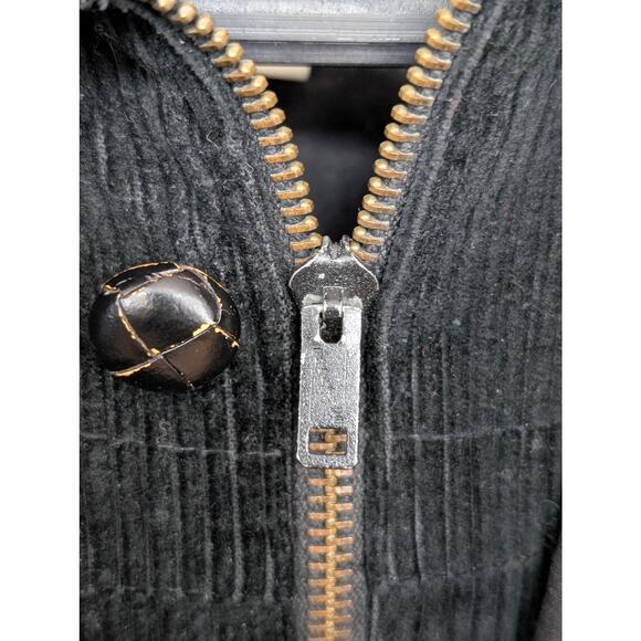 Vintage 1980s Claude Montana Corduory and Leather Bomber Jacket - Picture 5 of 16